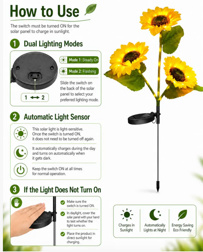 AVAA™ Solar Powered LED Sunflower Garden Lights